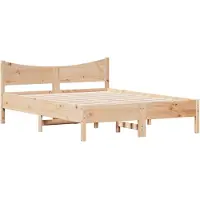 vidaXL Lit en bois massif sans matelas 140x190 cm pin