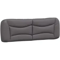 vidaXL Coussin de tête de lit Gris 160 cm similicuir