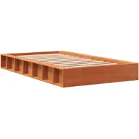vidaXL Lit en bois massif sans matelas pin brun cireux 75x190 cm