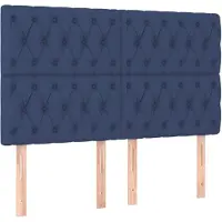 vidaXL Têtes de lit 4 pcs. Bleu 80x7x78/88 cm Tissu