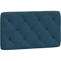 vidaXL Coussin de tête de lit bleu 90 cm velours
