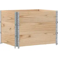 vidaXL Rehausses pour palettes, lot de 3, 80 x 60 cm, bois massif de pin