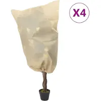 vidaXL Housses de protection pour plantes avec cordon de serrage 4 pcs