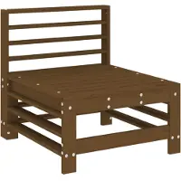 vidaXL Canapé central de jardin Pin massif brun miel