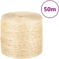 vidaXL Corde 100 % en sisal 4 mm 50 m