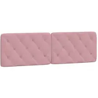vidaXL Coussin de tête de lit rose 160 cm velours