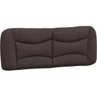vidaXL Coussin de tête de lit "Hvar" Marron foncé 140 cm Tissu