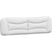 vidaXL Coussin de tête de lit Blanc 180 cm similicuir