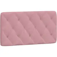 vidaXL Coussin de tête de lit rose 100 cm velours