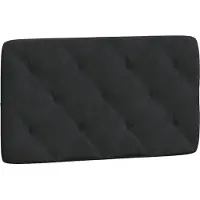 vidaXL Coussin de tête de lit noir 80 cm velours