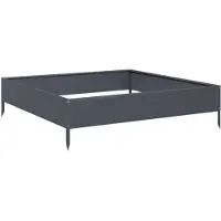 vidaXL Lit surélevé Anthracite 100x100x26 cm Acier
