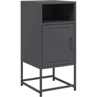 vidaXL Table de chevet anthracite 36x39x78 cm acier