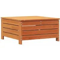 vidaXL Tabouret de jardin avec coussin Marron cire Pin massif