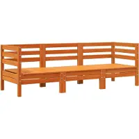 vidaXL Canapé de jardin 3 places brun cireux pin massif