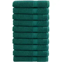 vidaXL Serviettes de sauna de qualité supérieure SOLUND 10 pcs vert