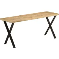 vidaXL Banc avec bord vivant 105 cm bois de manguier massif
