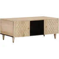 vidaXL Table basse 100x54x40 cm en bois massif de manguier