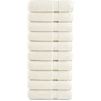 vidaXL Serviettes de douche de qualité supérieure SOLUND 10 pcs crème
