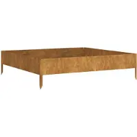 vidaXL Lit surélevé 100x100x26 cm acier corten