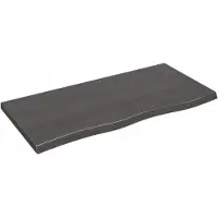 vidaXL Dessus de table marron foncé bois chêne massif traité