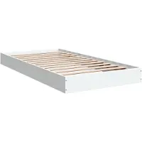 vidaXL Cadre de lit blanc 90x190 cm bois composite