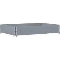 vidaXL Jardinière gris 120x80 cm bois massif de pin