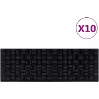 vidaXL Marches d'escalier 10 pcs 25x75 cm caoutchouc