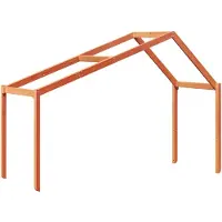 vidaXL Toit pour lit d'enfant brun cire 213x85,5x144,5 cm Bois massif