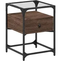 vidaXL Table de chevet chêne marron 40x40x55 cm bois d’ingénierie