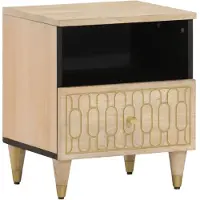 vidaXL Tables de chevet 2 pcs 40x33x46 cm Bois de manguier solide