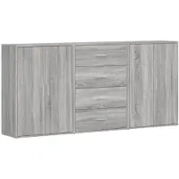 vidaXL Sideboards 3 pcs. Gris Sonoma 60x31x84 cm Bois composite