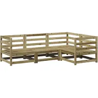 vidaXL Ensemble de canapés de jardin en pin imprégné, 4 pièces