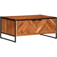 vidaXL Table basse 90x55x40 cm en bois massif d'acacia