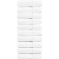 vidaXL Serviettes d'invité de qualité supérieure SOLUND 10 pcs blanc