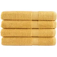 vidaXL Serviettes de sauna de qualité supérieure SOLUND 4 pcs doré