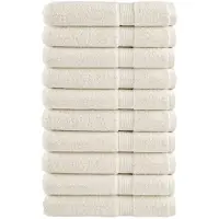 vidaXL Serviettes de sauna de qualité supérieure SOLUND 10 pcs crème