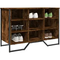 vidaXL Armoire à chaussures chêne fumé 90x38x61,5 cm bois d'ingénierie