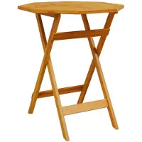 vidaXL Table de jardin pliante Ø70x75 cm Bois massif Acacia