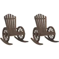 vidaXL Chaises à bascule Adirondack 2 pcs. Sapin massif