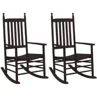 vidaXL Chaises à bascule sièges incurvés lot de 2 brun peuplier massif