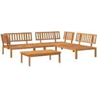 vidaXL Ensemble de 4 canapés de jardin en palettes en bois massif d'acacia