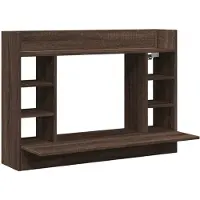 vidaXL Bureau mural brun imitation chêne 105x48x75 cm bois composite
