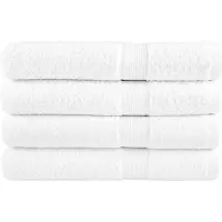 vidaXL Serviettes de qualité supérieure SOLUND 4 pcs blanc 600 g/m²