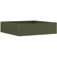 vidaXL Bordure de jardin, 50 x 50 x 13 cm, acier, vert olive