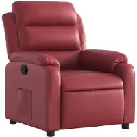 vidaXL Fauteuil relax vin rouge similicuir