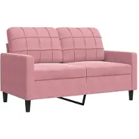 vidaXL Canapé 2 places rose 120 cm velours