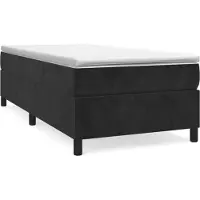vidaXL Cadre de lit noir 90x200 cm velours