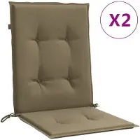 vidaXL Coussins de chaise basse 2 pcs. Melange Taupe 100x50x4 cm Tissu