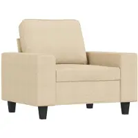 vidaXL Sessel Creme 60 cm Stoff