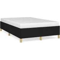 vidaXL Cadre de lit sans matelas noir 120x190 cm Tissu